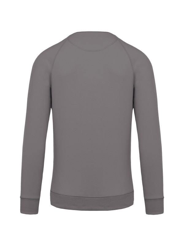 Sweatshirt BIO com decote redondo e mangas raglan - K480C
