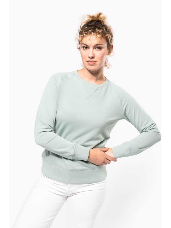 Sweatshirt BIO com decote redondo e mangas raglan - K481C