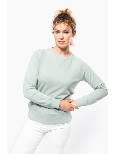 Sweatshirt BIO com decote redondo e mangas raglan - K481C