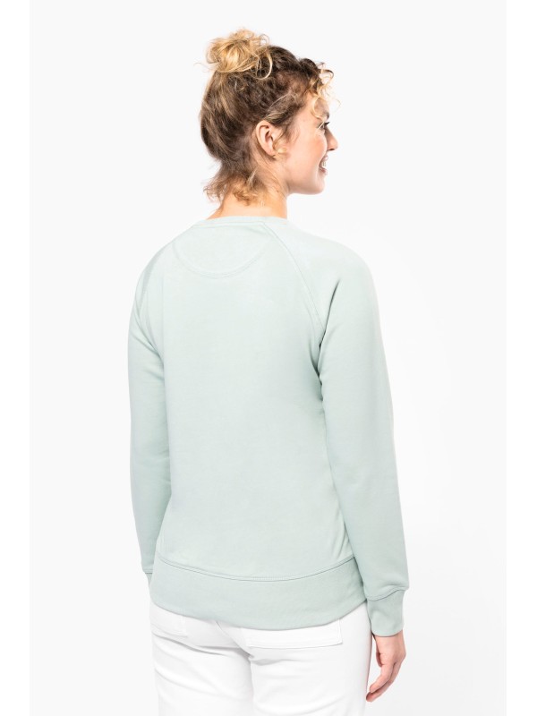 Sweatshirt BIO com decote redondo e mangas raglan - K481C
