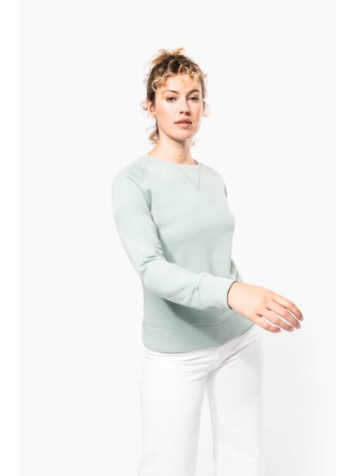 Sweatshirt BIO com decote redondo e mangas raglan - K481C