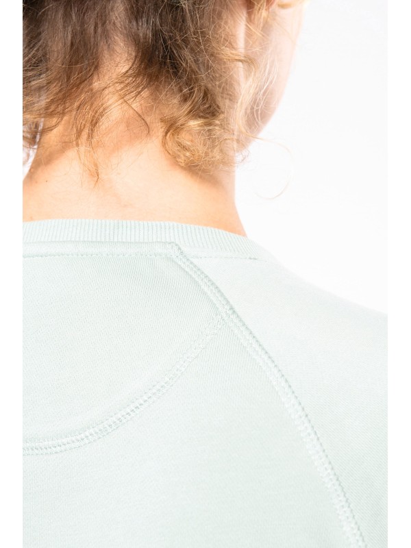 Sweatshirt BIO com decote redondo e mangas raglan - K481C