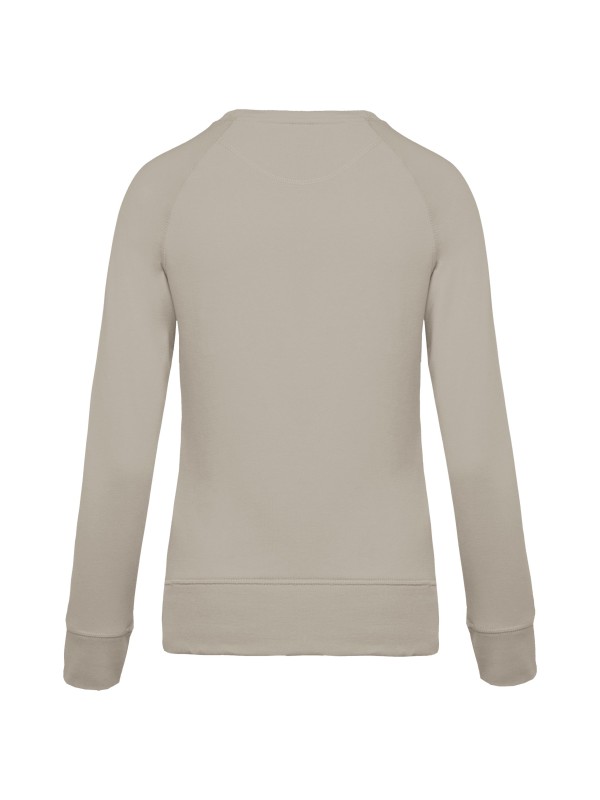 Sweatshirt BIO com decote redondo e mangas raglan - K481C