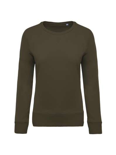 Sweatshirt BIO com decote redondo e mangas raglan - K481C