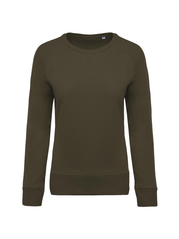 Sweatshirt BIO com decote redondo e mangas raglan - K481C