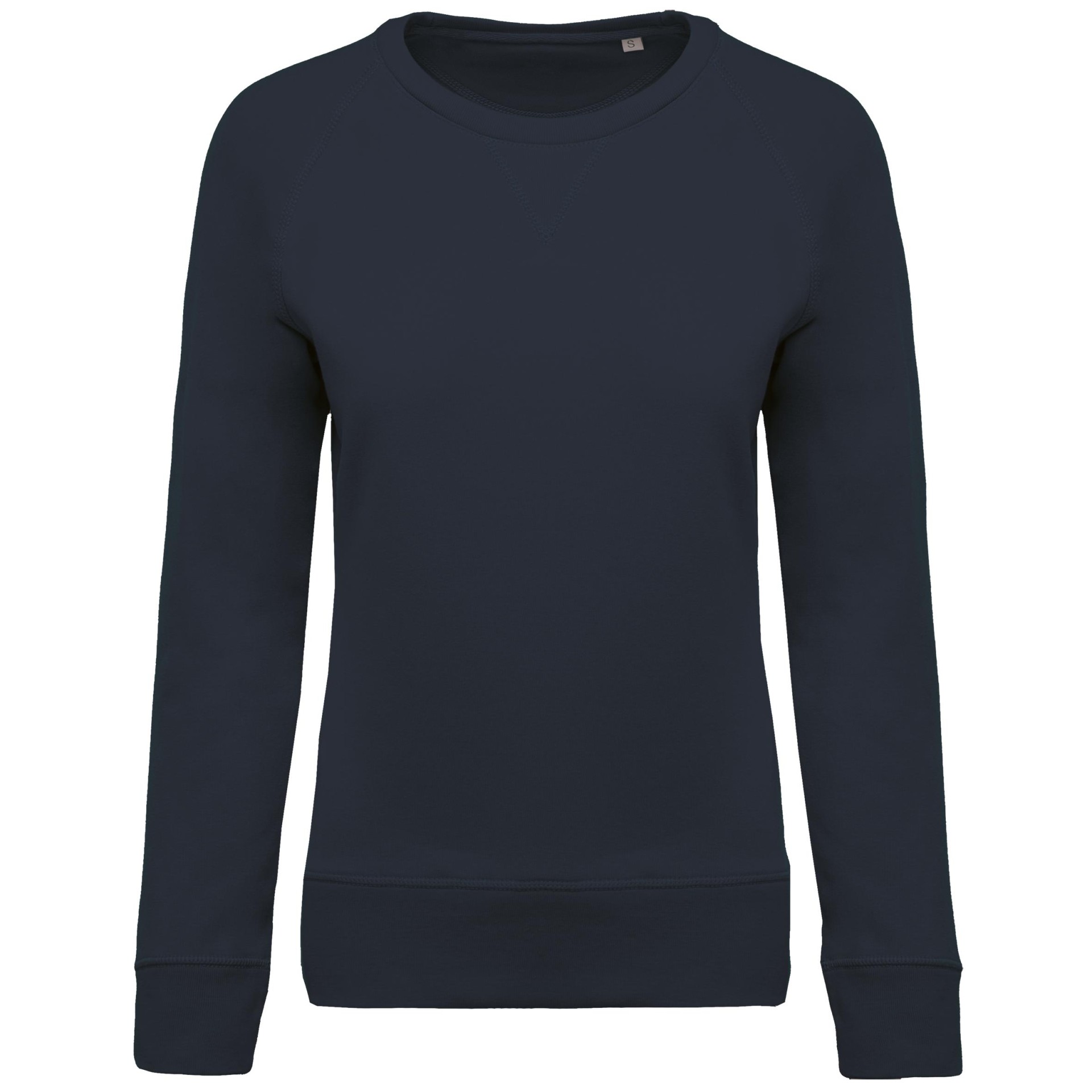 Sweatshirt BIO com decote redondo e mangas raglan - K481C