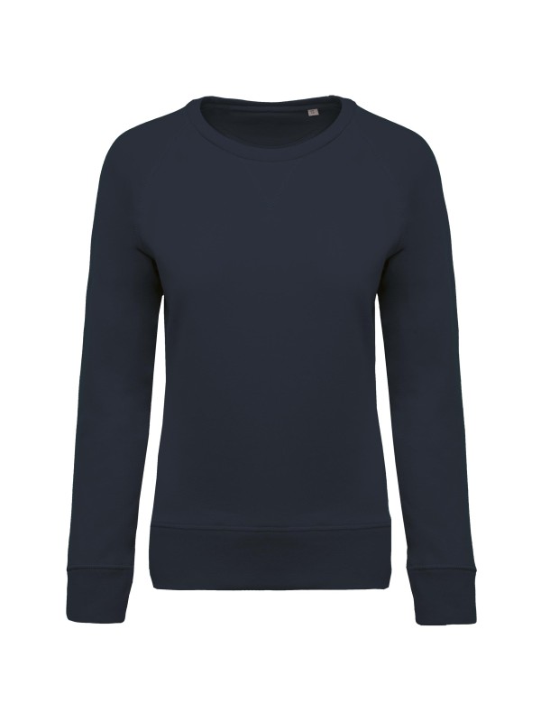 Sweatshirt BIO com decote redondo e mangas raglan - K481C