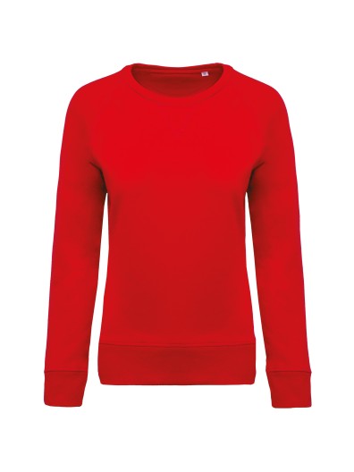 Sweatshirt BIO com decote redondo e mangas raglan - K481C