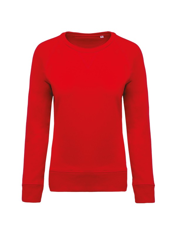Sweatshirt BIO com decote redondo e mangas raglan - K481C
