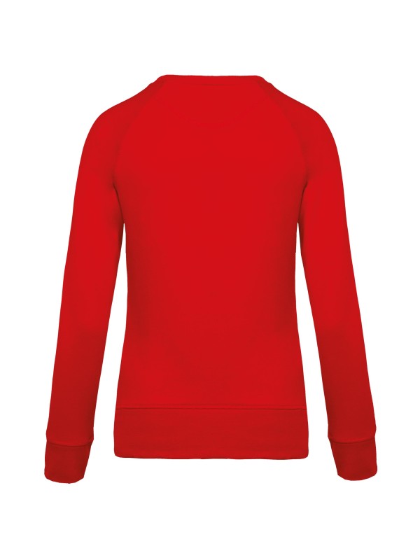 Sweatshirt BIO com decote redondo e mangas raglan - K481C