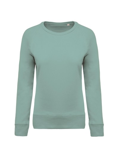 Sweatshirt BIO com decote redondo e mangas raglan - K481C
