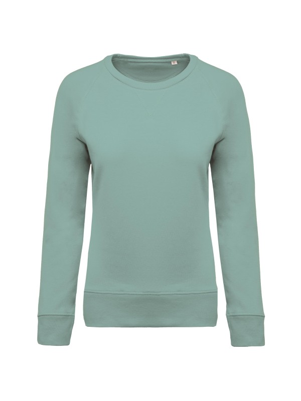 Sweatshirt BIO com decote redondo e mangas raglan - K481C