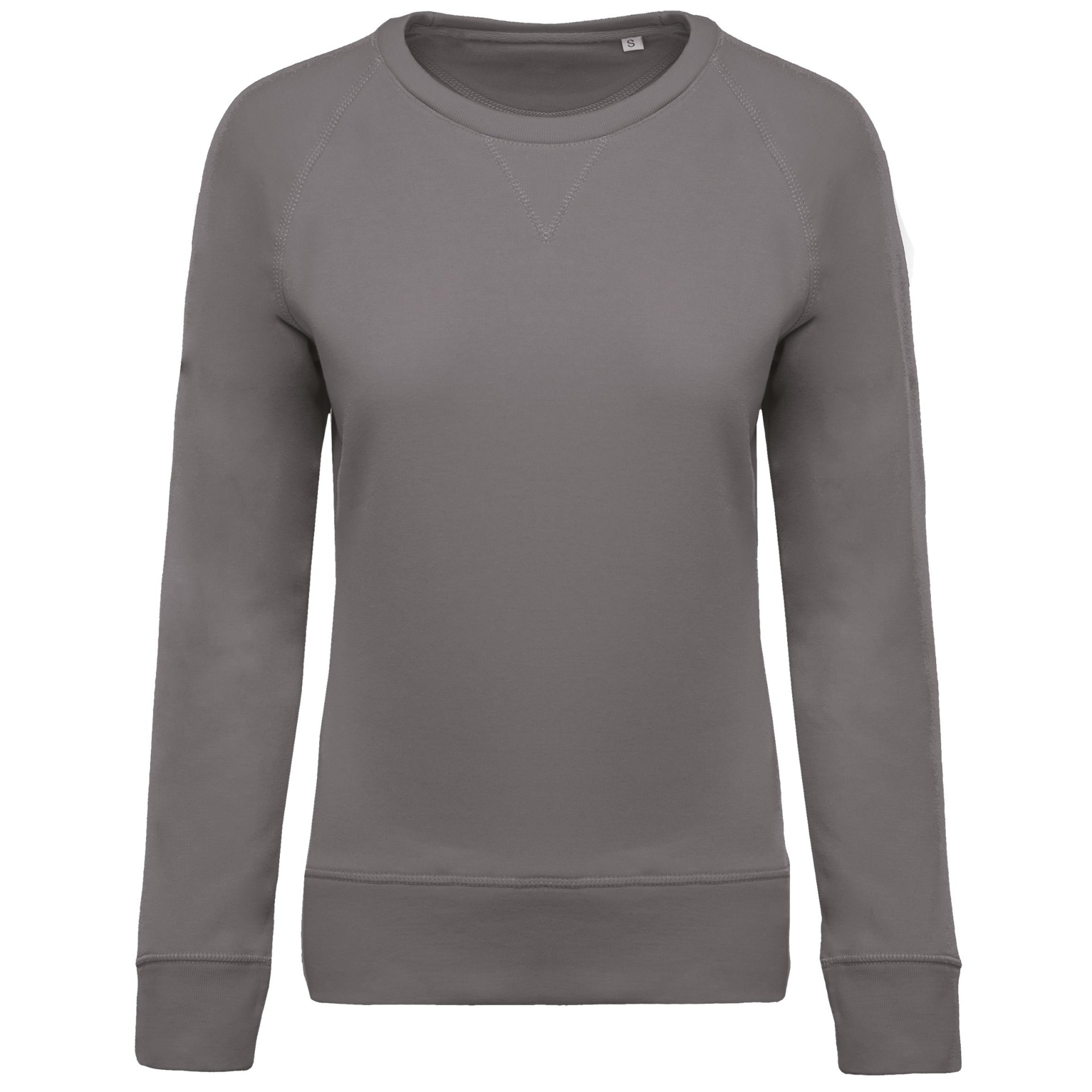 Sweatshirt BIO com decote redondo e mangas raglan - K481C