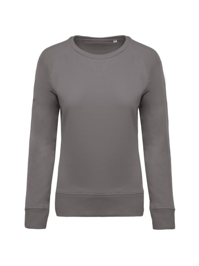 Sweatshirt BIO com decote redondo e mangas raglan - K481C