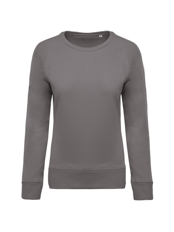 Sweatshirt BIO com decote redondo e mangas raglan - K481C
