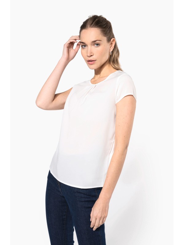 Blusa em crepe de manga curta - K5002