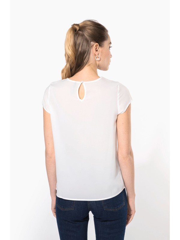 Blusa em crepe de manga curta - K5002