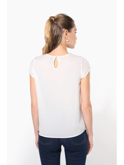 Blusa em crepe de manga curta - K5002