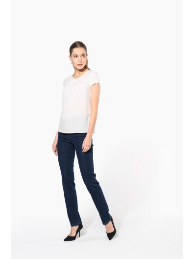 Blusa em crepe de manga curta - K5002