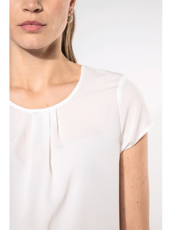 Blusa em crepe de manga curta - K5002