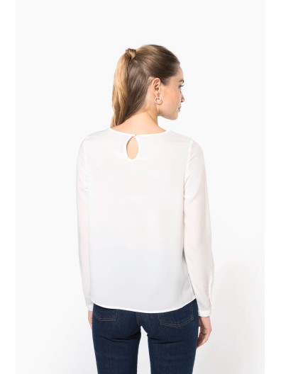 Blusa em crepe de manga comprida - K5003