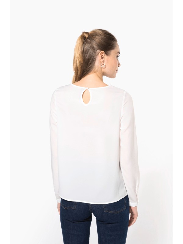 Blusa em crepe de manga comprida - K5003