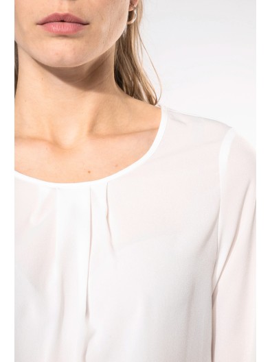 Blusa em crepe de manga comprida - K5003
