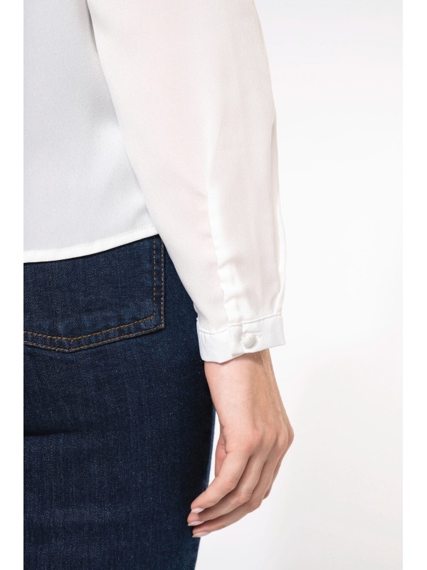 Blusa em crepe de manga comprida - K5003
