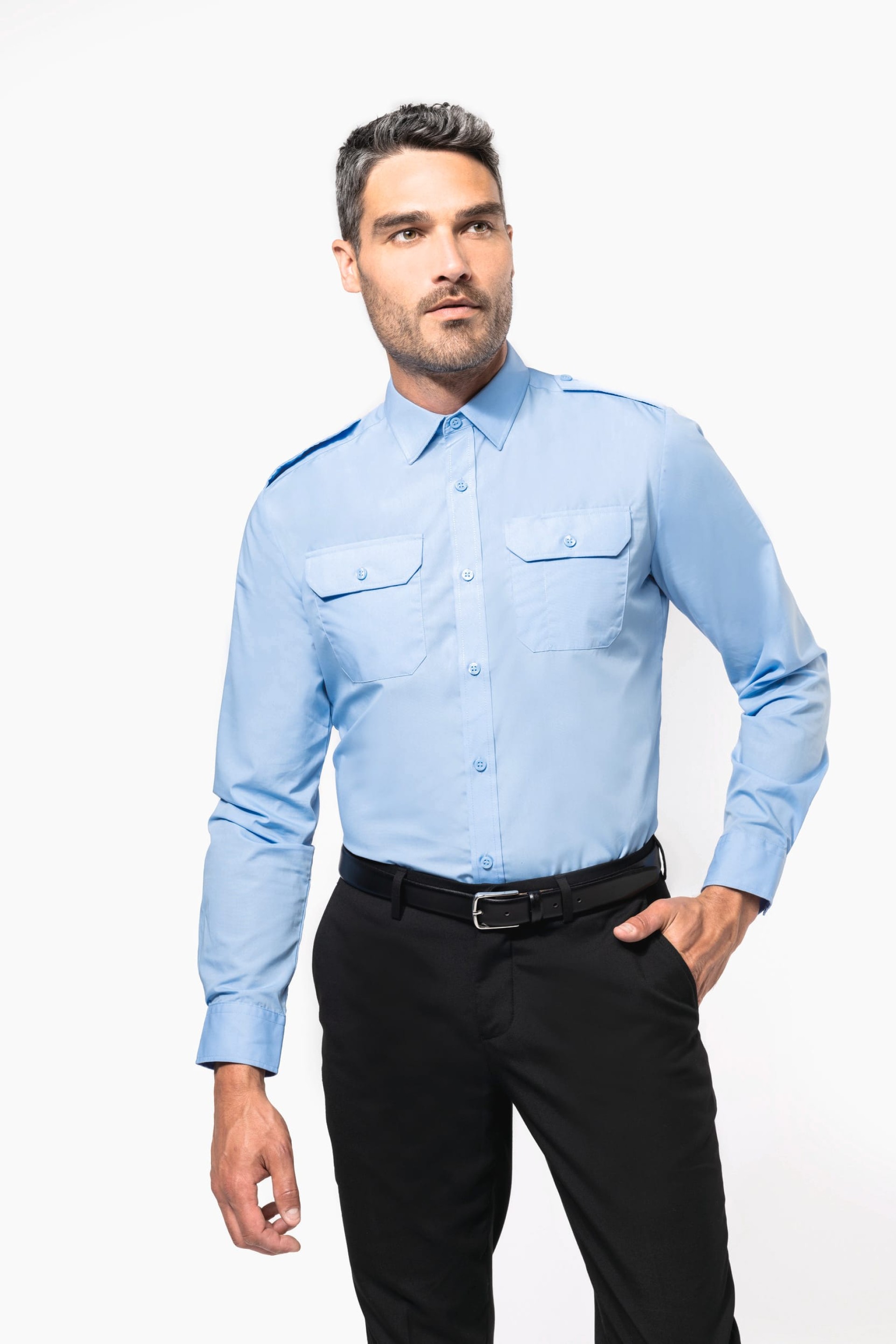 Camisa piloto de manga comprida - K505