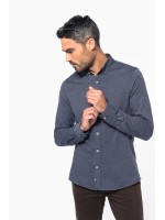 Polo em jacquard de manga comprida - K507