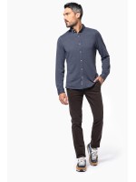 Polo em jacquard de manga comprida - K507