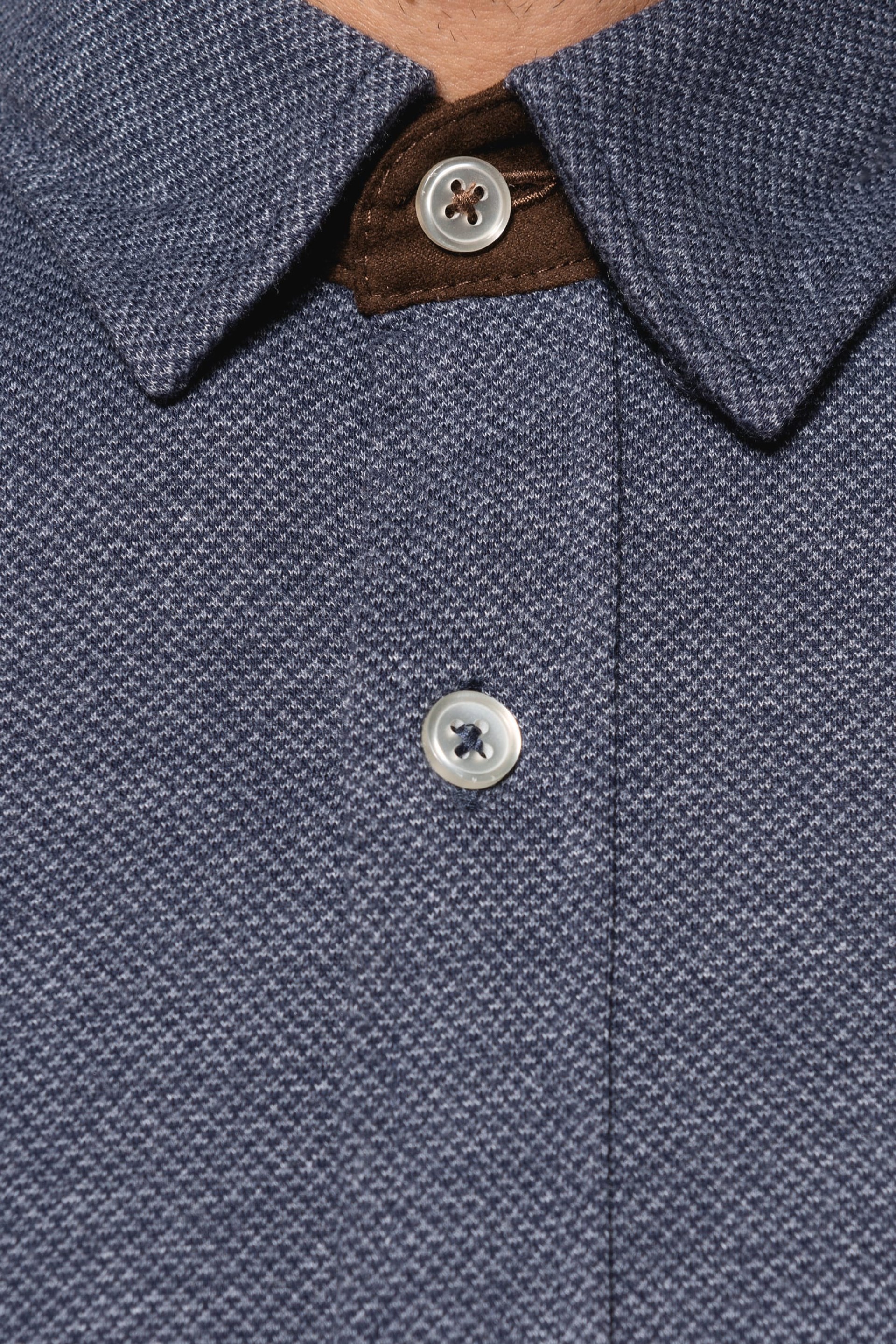 Polo em jacquard de manga comprida - K507