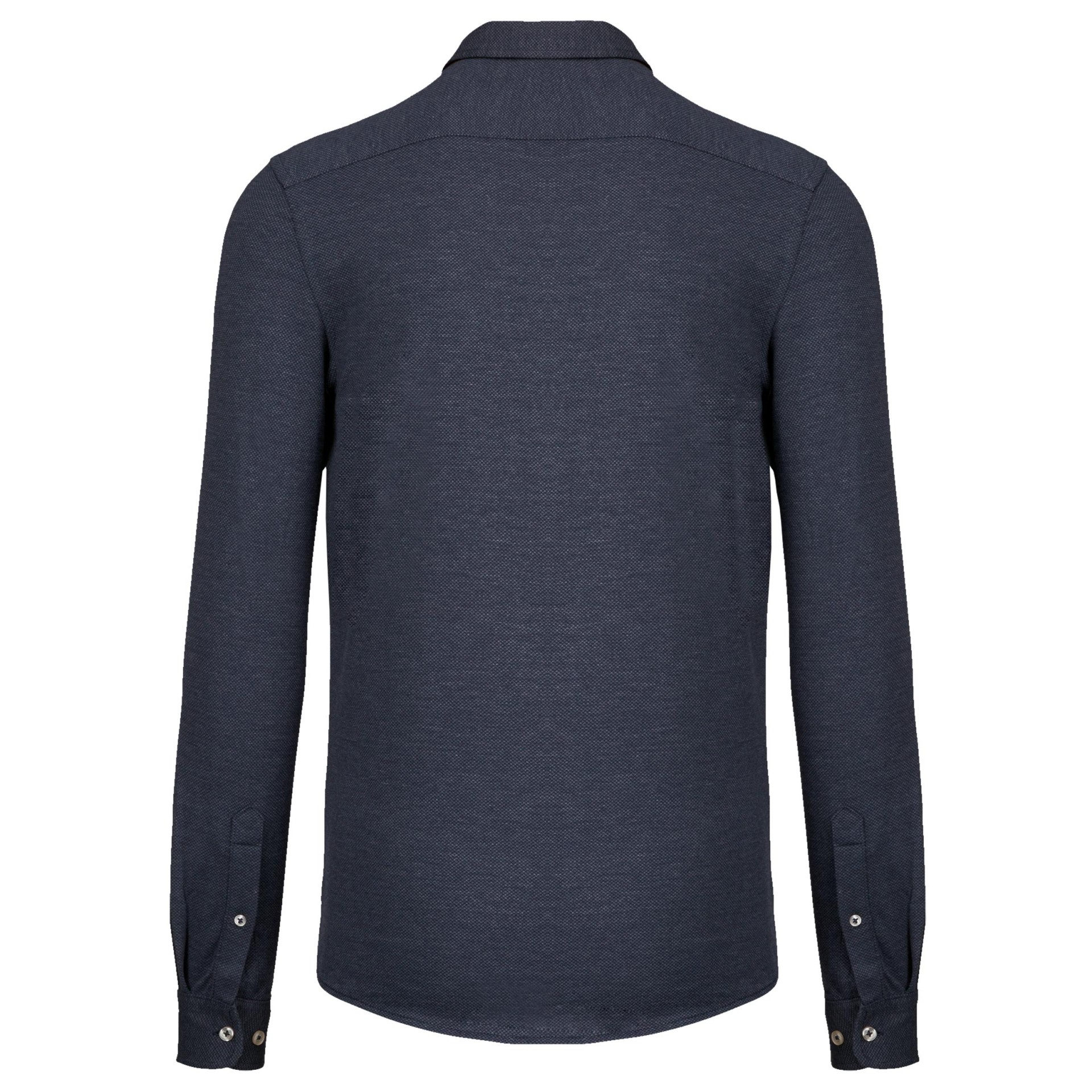 Polo em jacquard de manga comprida - K507