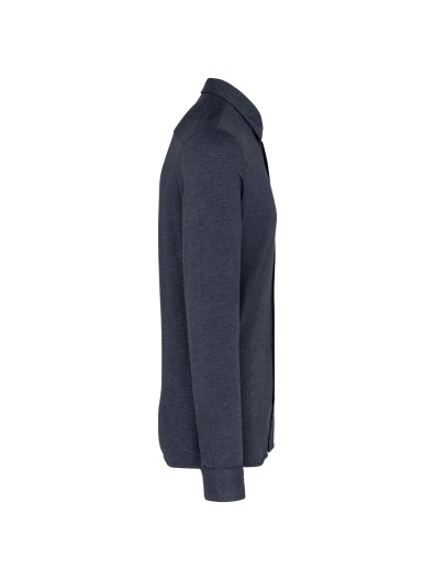 Polo em jacquard de manga comprida - K507