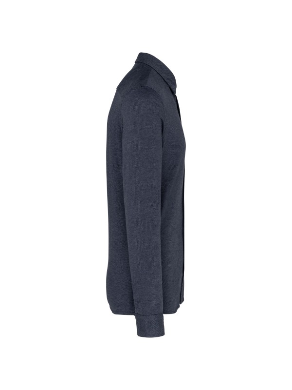 Polo em jacquard de manga comprida - K507