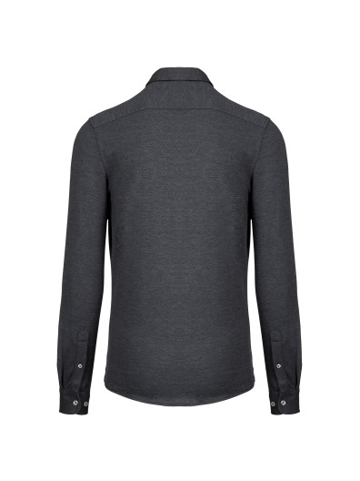 Polo em jacquard de manga comprida - K507