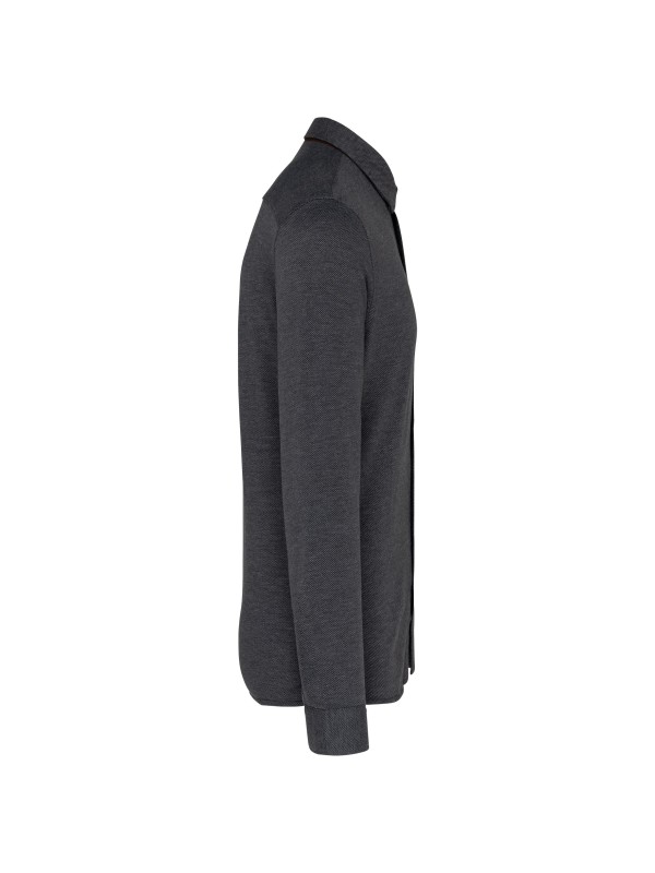 Polo em jacquard de manga comprida - K507