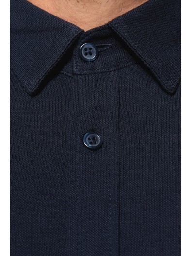 Polo em malha piqu� de manga comprida - K508