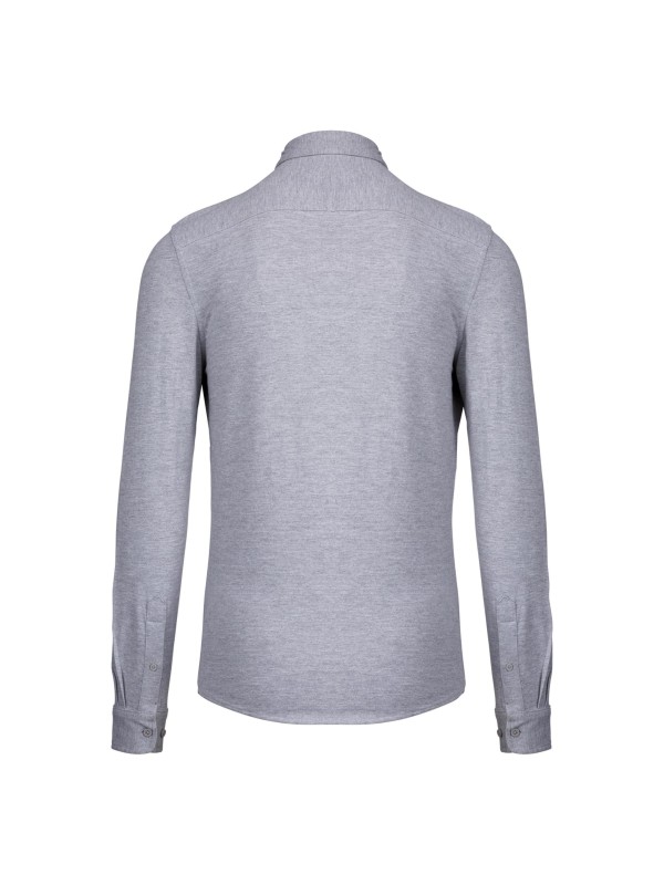 Polo em malha piqu� de manga comprida - K508