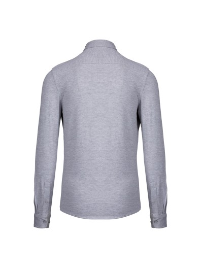 Polo em malha piqu� de manga comprida - K508