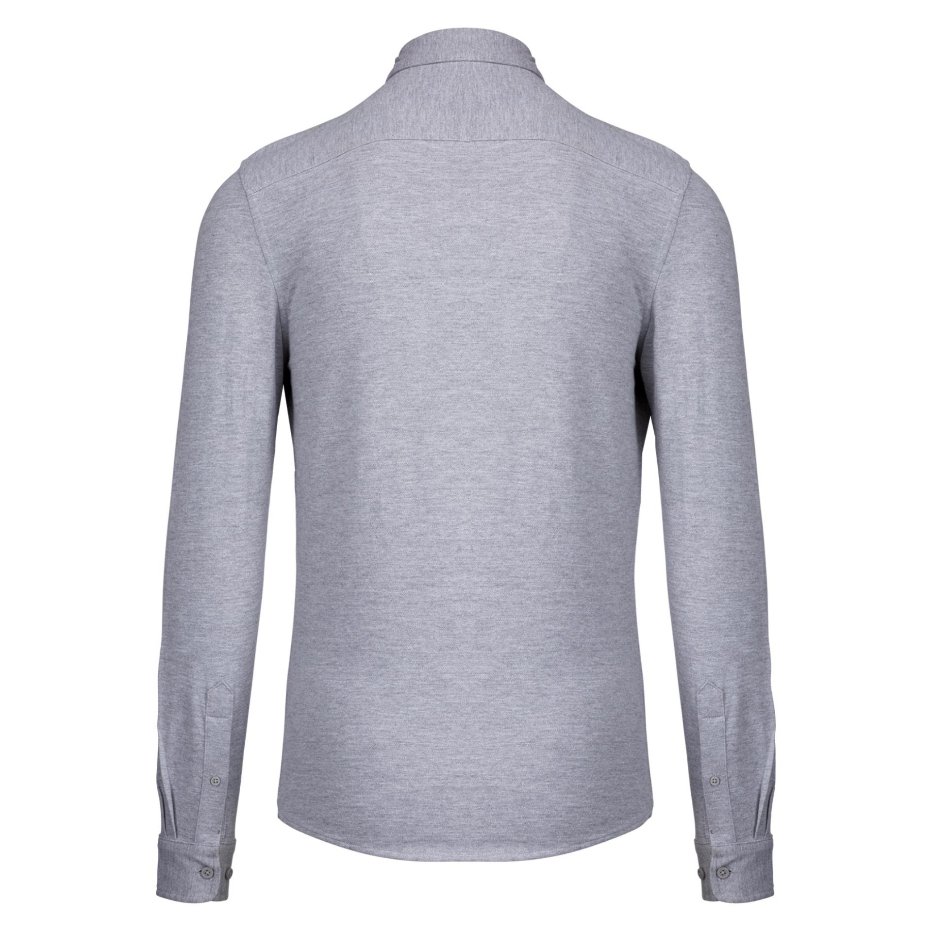 Polo em malha piqué de manga comprida - K508