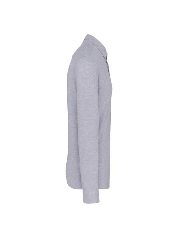 Polo em malha piqu� de manga comprida - K508