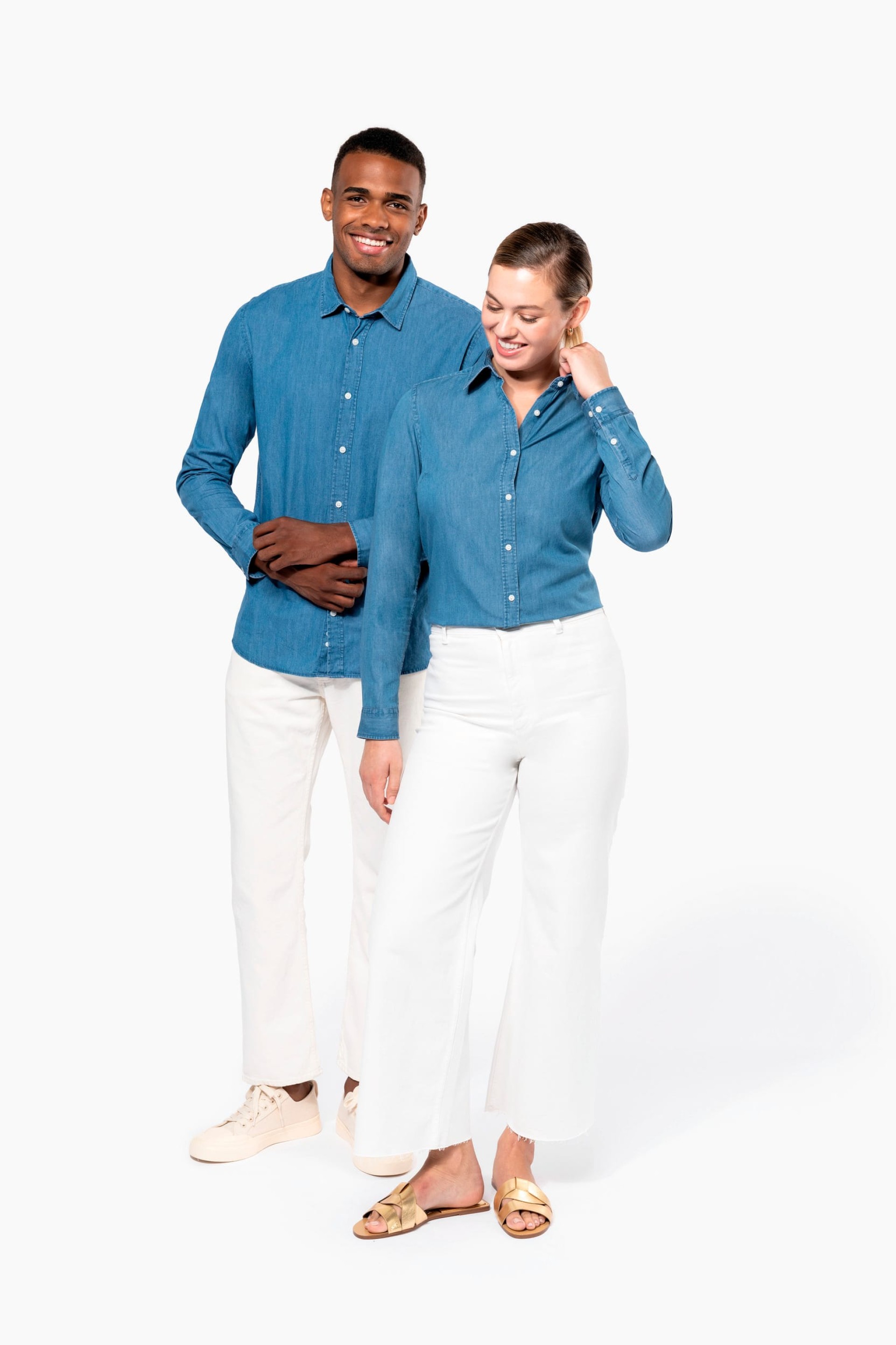 Camisa em denim - K509