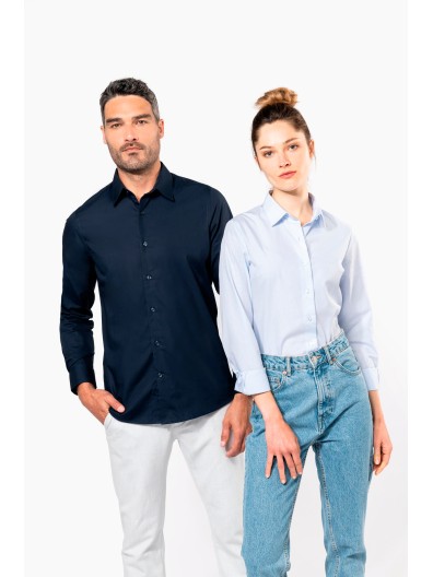 Camisa em popeline de manga comprida - K510C