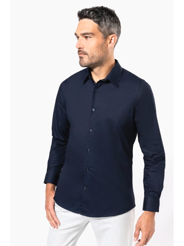 Camisa em popeline de manga comprida - K513C