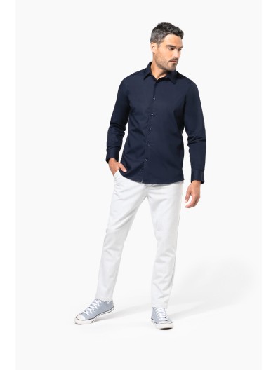 Camisa em popeline de manga comprida - K513C