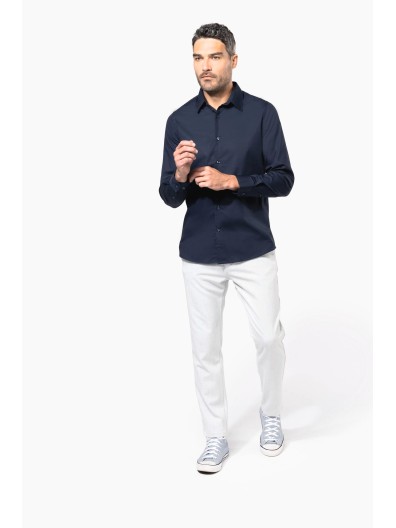 Camisa em popeline de manga comprida - K513C