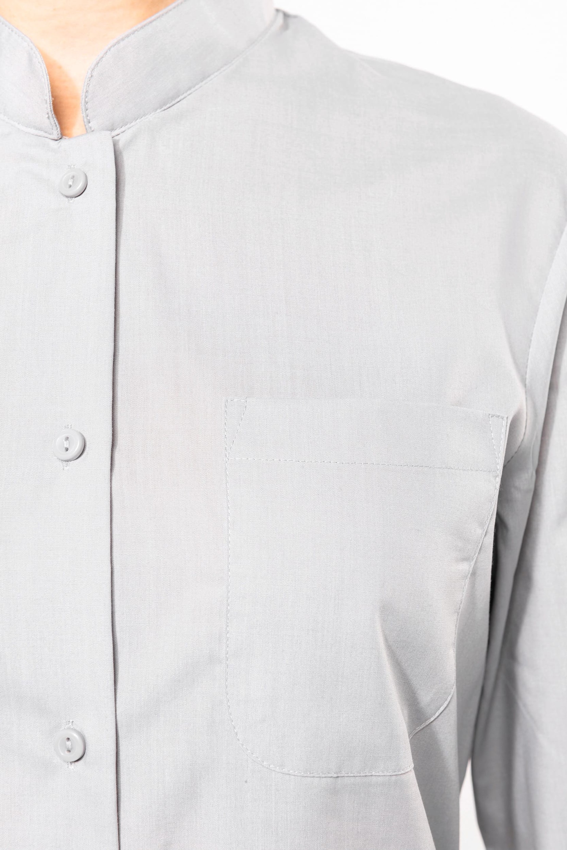 Camisa com gola à padre manga comprida - K514C