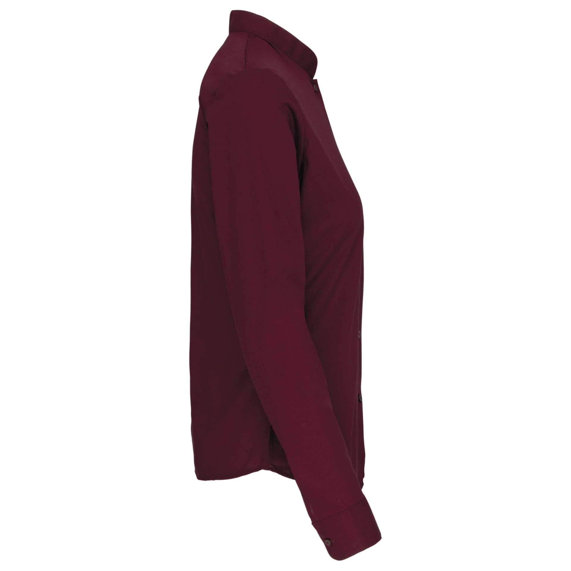 Camisa com gola à padre manga comprida - K514C