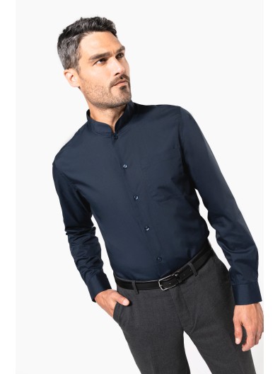 Camisa com gola � padre de manga comprida - K515C